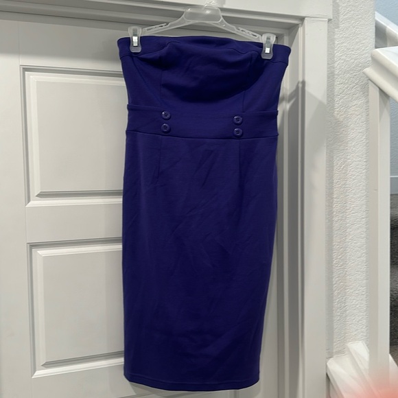 Forever 21 Dresses & Skirts - Forever 21 Purple Strapless Scuba Dress